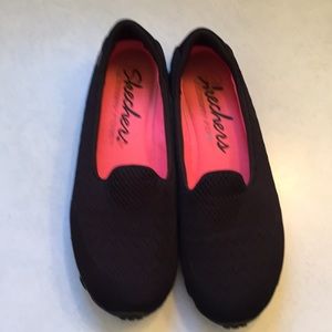 Skechers Memory Foam Black Slip Ons 10